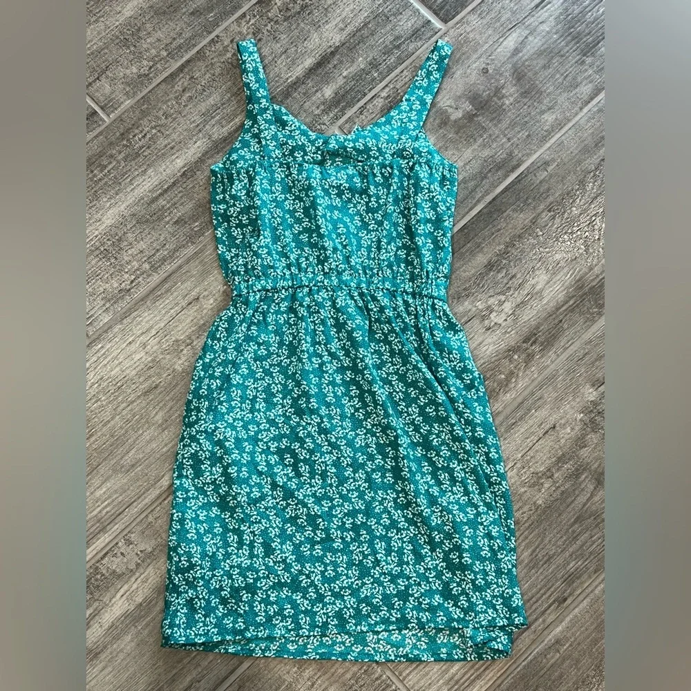 BeBop Floral Print Dress Sleeveless Casual‎ Sundress Summer Dress Green Size 7/8